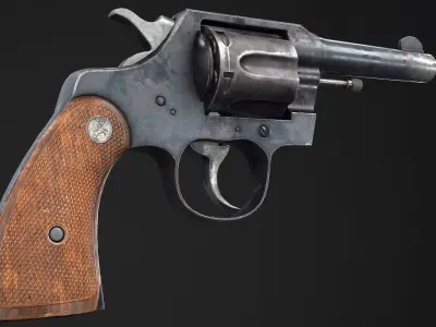 PBR Colt Police 38 Special Low-poly 3D model