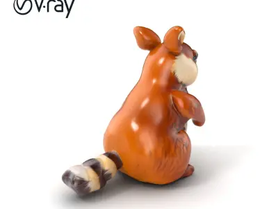 Playful Plush Toy Animal Model Pack Low-poly 3D model