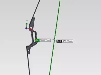 Composite Bow simple Free 3D model
