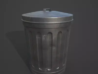 TrashCan Free low-poly 3D model