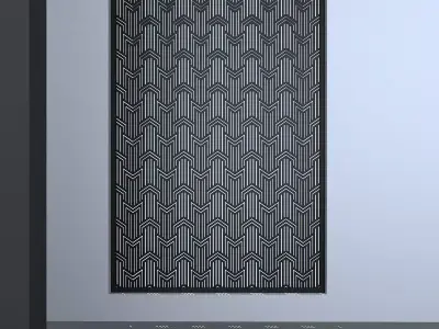 3d screen door with pattern Low-poly 3D model
