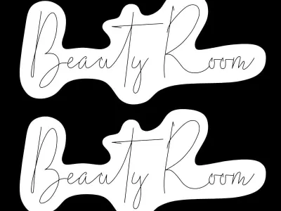 Beauty Room Neon Sign 3D model