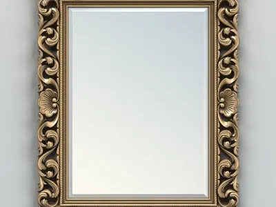 Rectangle mirror frame 006 3D model
