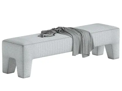 Hugo Angled Bench 3D model