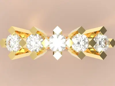 Diamond ring 3D print model