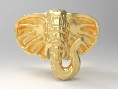 The elephant head 3D model