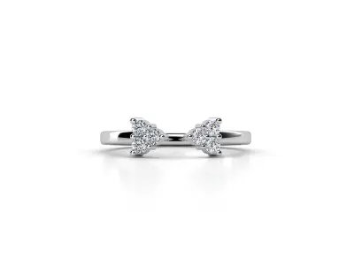 ZDR027 two diamond arrow ring 3D print model