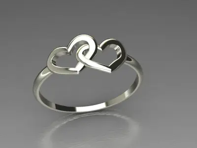 Heart ring 15 3D print model