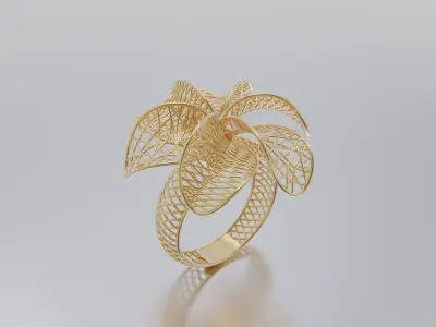 women ring 3D print model 4
