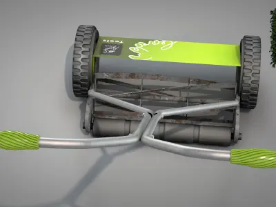 Garden Manual Lawn Mower 3D model