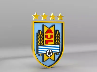 Uruguay National Soccer Team Logo 3D model
