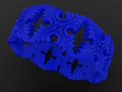 Baroque Ornaments Ring 3D print model