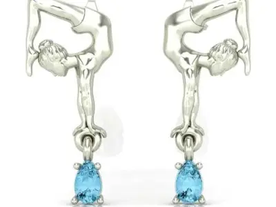 Earring gymnast 3D print model