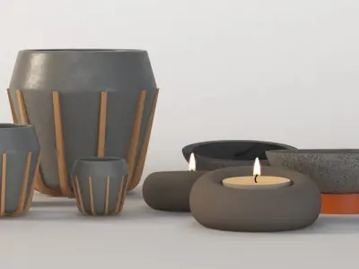 La Morena Contemporist Table Decoration Ceramic Show Piece Items 3D model