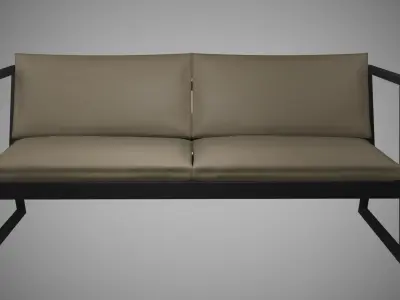 Loft Sofa for creating an interior Free low-poly 3D model