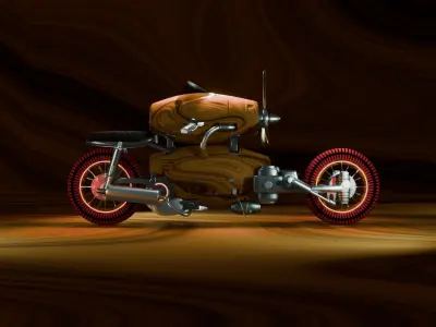NeoProp Bike    A Retro-Futurist Urban Concept 3D model