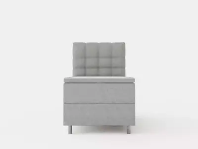 Montana Complete Bed Package 90x200 Light Gray Low-poly 3D model