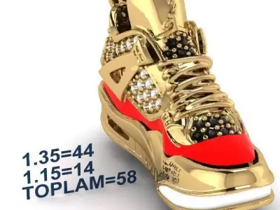 HIPHOP SHOE pendant 3d wax resine projet jewellery 3D print 3D print model