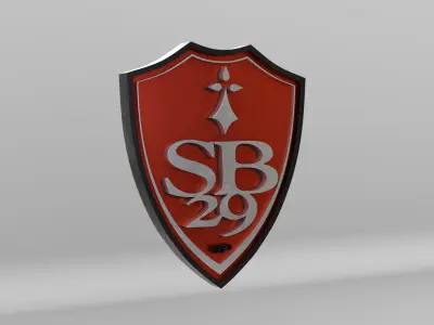 Stade Brestois 29 Team Logo 3D model
