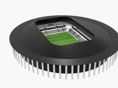 Football Stadium Low-poly 3D model