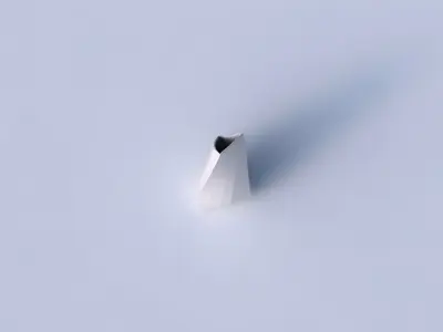 Vase twist puffy tipped triangle with bands 3D print model