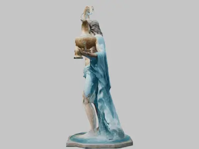 Classic Medieval Statue Figure- 3D Model Low-poly 3D model