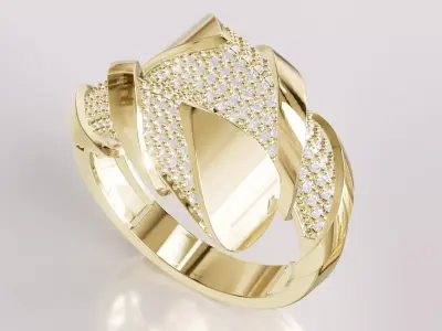 Jewelry Diamond Ring Model RG34 Free 3D print model