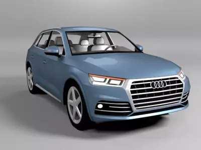 AUDI Q5 2018 LOWPOLY Low-poly 3D model