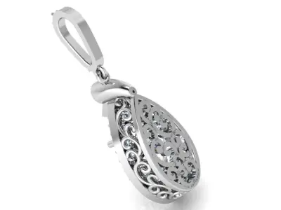 Pear Halo Pendant 2979 3D print model