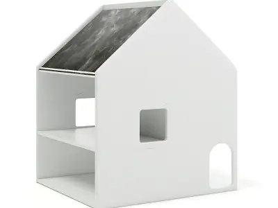 House Shape Shelf with Blackboard 3D model