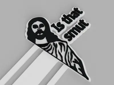 Jesus Is that smut Logo Bookmark for books Free 3D print model