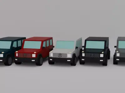 Mercedes G63 Suv Low-poly 3D model