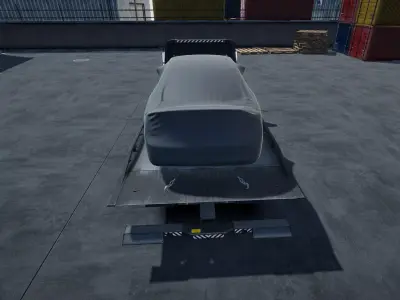 Rollback towing truck unity asset Low-poly 3D model