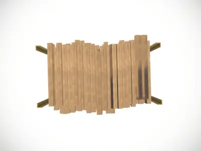 Wooden Block Rack 3D model