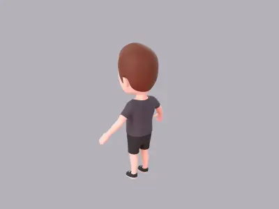  Cartoon Male Character Rigged 009 3D model