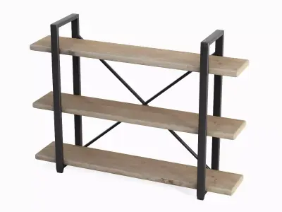 Bookshelf 01  Low-poly 3D model