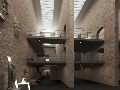 National Museum of Roman Art in Merida - Art gallery - Moneo 3D model