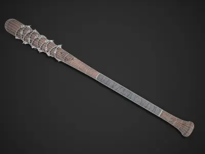 Barbwired Baseball Bat Low-poly 3D model