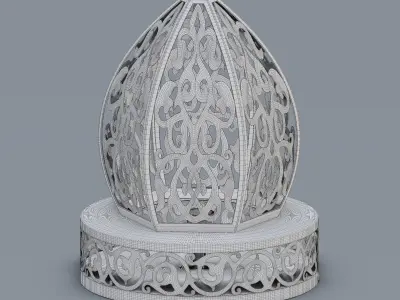 Traditional moroccan patterned lantern 3D model
