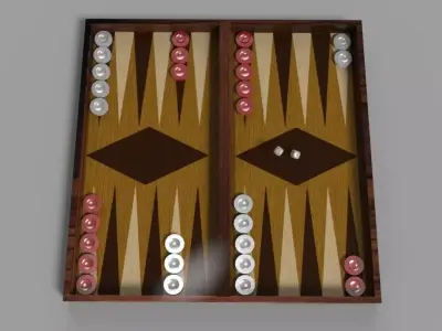 backgammon game 3D model
