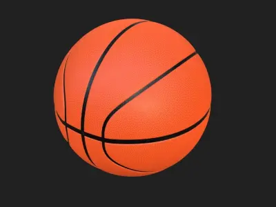BasketBall Low-poly 3D model 10
