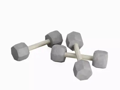 Concrete Dumbbell 03 3D model