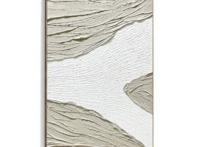 Plaster Two Photo Frame 495 Low-poly 3D model