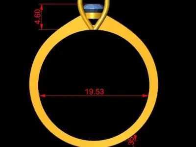 Soliter ring 3D print model buy