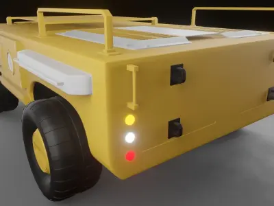 Yellow tractor model  3D model