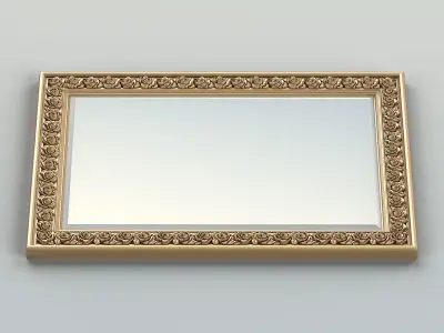 Rectangle mirror frame 016 3D model