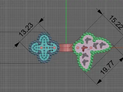 Clover Butterfly Ring 3D print model