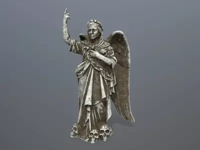 Angel Statue 03  Low-poly 3D model