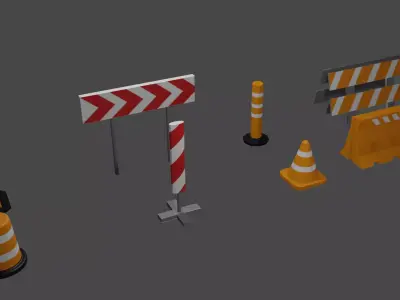 TRAFFIC Free low-poly 3D model