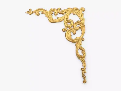 Classic decor ornament corner 106  3D model